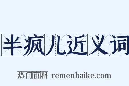 半疯儿近义词是什么意思的图片